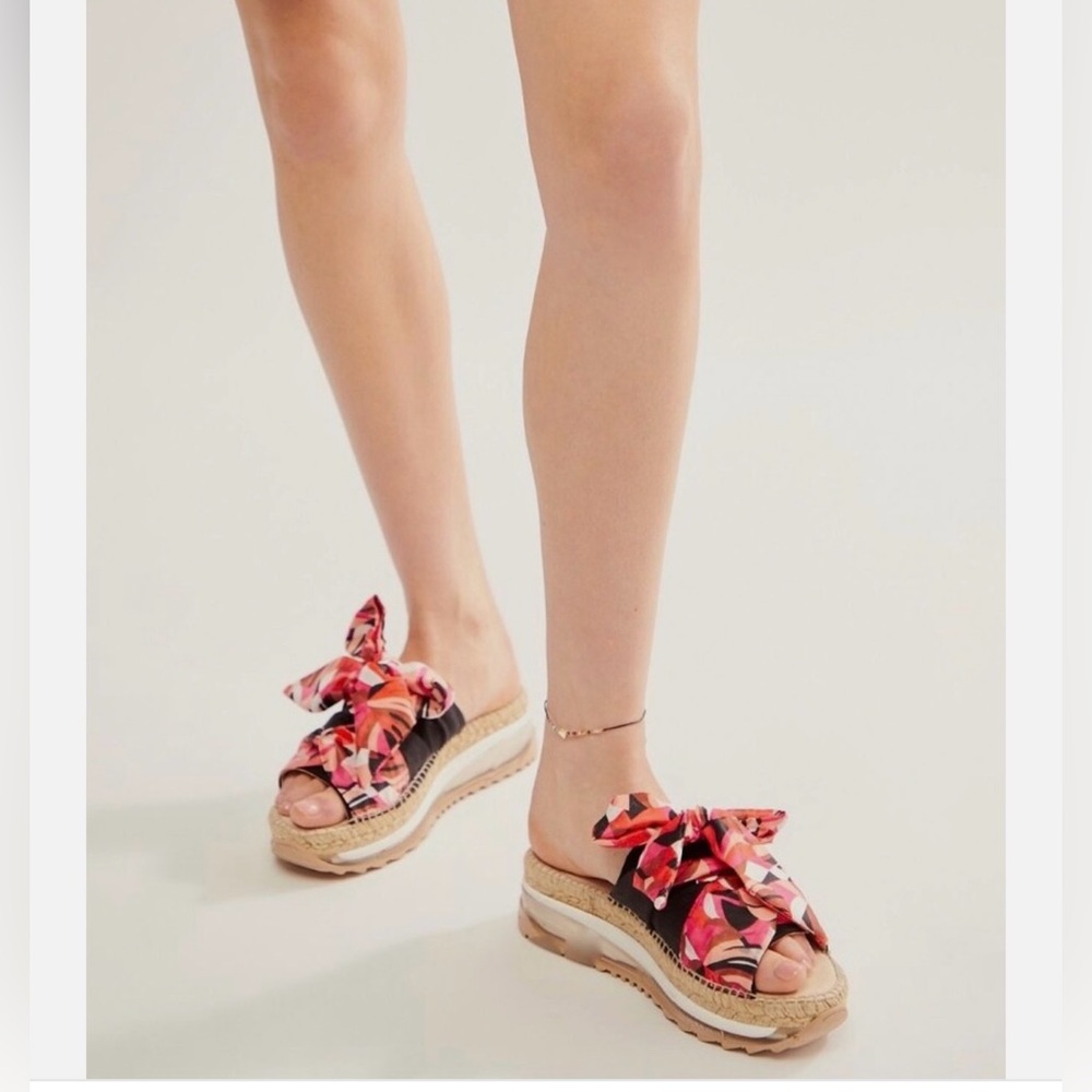 Free People Chapmin Sport Sneaker Espadrille with ribbon tie.